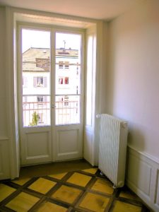 Antikes Fenster Kasetten-ParkettMERA