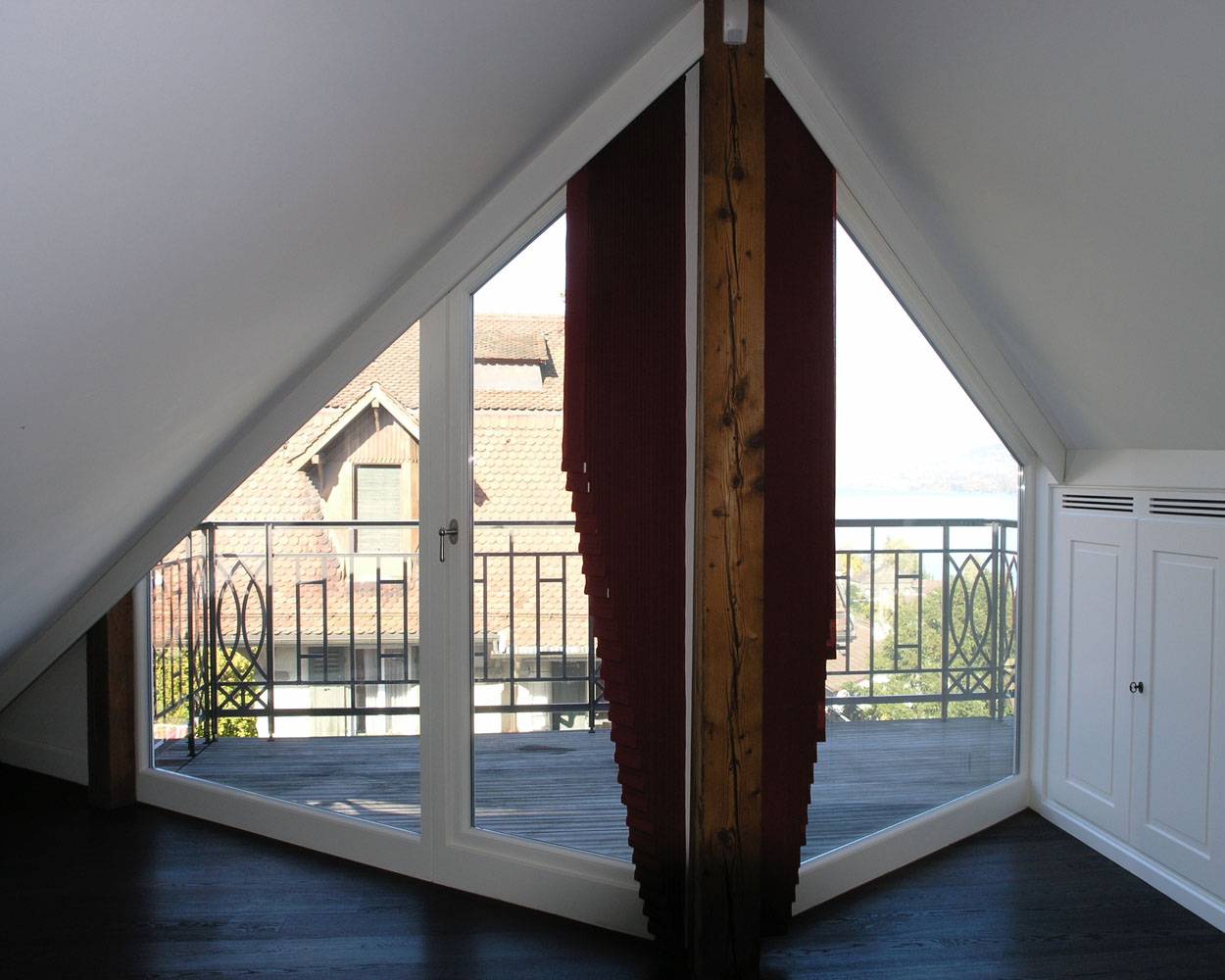 Dachterasse Schrägfenster